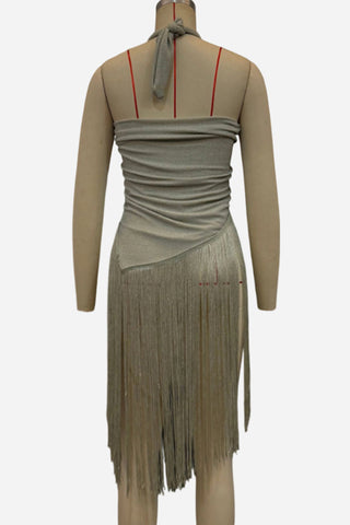Fringe Halter Sleeveless Tank Top