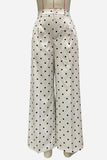 Wide-Leg Polka Dot Pants