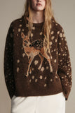 Fish Graphic Crew Neck Knit Sweater