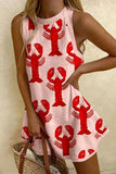 Ocean Inspired Sleeveless Shift Dress