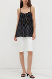 Leopard Print Lace Trim Cami