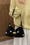 Polka Dot and Leopard Print Shoulder Bag