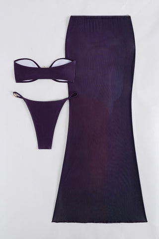Three-Piece Bikini with Cover-Up