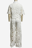 Floral Lace Pants Set