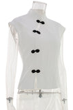 Mandarin Collar Frog Closure Top