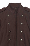 Double-Breasted Stand Collar Military Jacket
