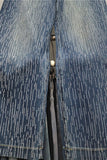 Stripe Embellished Wide Leg Jeans