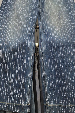 Stripe Embellished Wide Leg Jeans