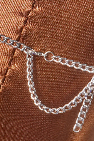 Beaded Halter Cutout Crop Tank