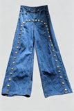 Studded Arch Detail Straight Jeans