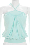 Halter Neck Ruched Tank Top