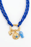 Ocean Pendant Cord Choker Necklace