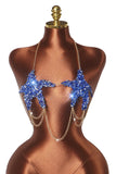 Sequin Star-Shape Halter Top
