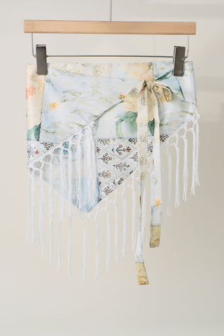 Elephant Print Fringe Scarf