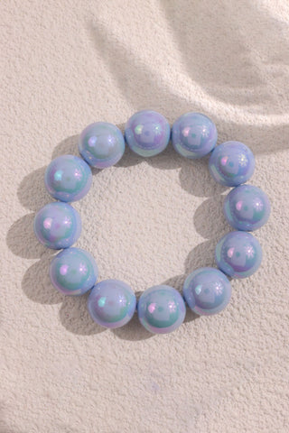 Iridescent Bead and Translucent Resin Bangle