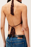 Tassel Halter Crop Tank