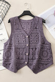 Button-Front Crochet Vest