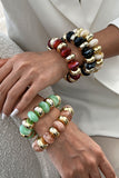 Mixed Stone and Bead Stretch Bracelet