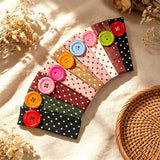 Button Accent Polka Dot Headband