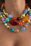 Mixed-Shape Beaded Collar Necklace