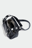 Studded Ring-Handle Shoulder Bag