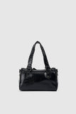Braided Handle Studded Barrel Bag