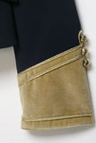 Military Braid Mock Neck Cropped Jacket