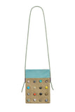 Striped Top Button Detail Crossbody Bag
