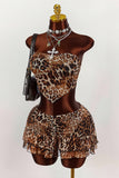 Strapless Printed Skirt Set