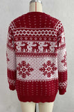 Fair Isle Knit Button-Front Cardigan