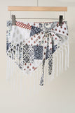 Elephant Print Fringe Scarf