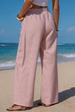 Drawstring Pocket Striped Pants