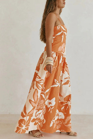 Floral Strappy Vacation Dress