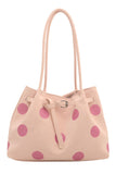 Polka Dot Buckle Strap Tote Bag