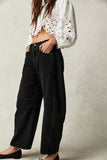High-Waist Paneled Baggy Jeans