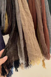 Crinkle Textured Frayed Edge Scarf