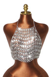 Beaded Halter Crop Top