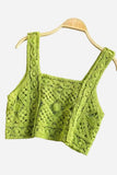 Crocheted Tank Top with Intricate Design