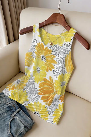 Floral Print Sleeveless Tank Top