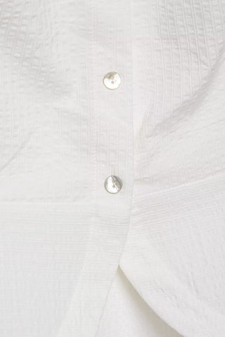 Tie-Neck Button Front Blouse