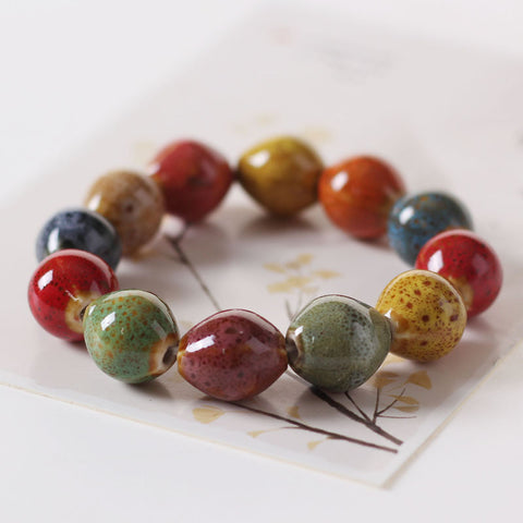 Glazed Beaded Bracelet