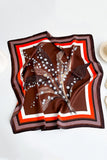 Paisley Print Satin Square Scarf