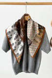 Paisley and Polka Dot Print Square Scarf