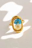 Floral Resin Statement Ring