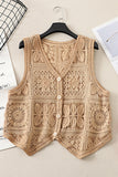 Button-Front Crochet Vest