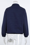 Mock Neck Zip-Front Bomber Jacket