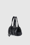 Braided Handle Studded Barrel Bag