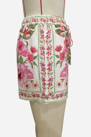 Floral Drawstring Casual Shorts