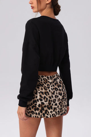 Leopard Print High-Waist Bodycon Mini Skirt