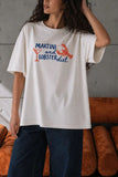 Graphic Print Crew Neck Oversized T-Shirt